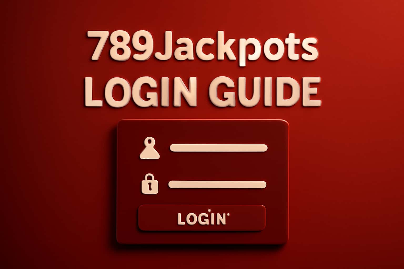 An informational scene illustrating the 789Jackpots login process with clear text.