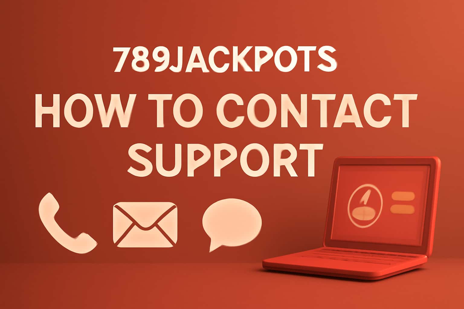 An informative scene showcasing the contact options for 789Jackpots Support.