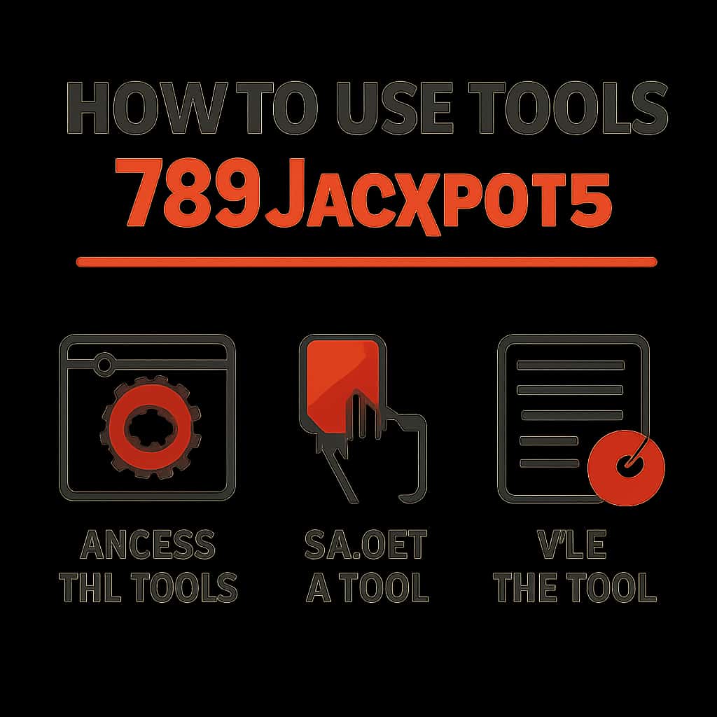 An illustration detailing the functionalities of 789Jackpots tools.