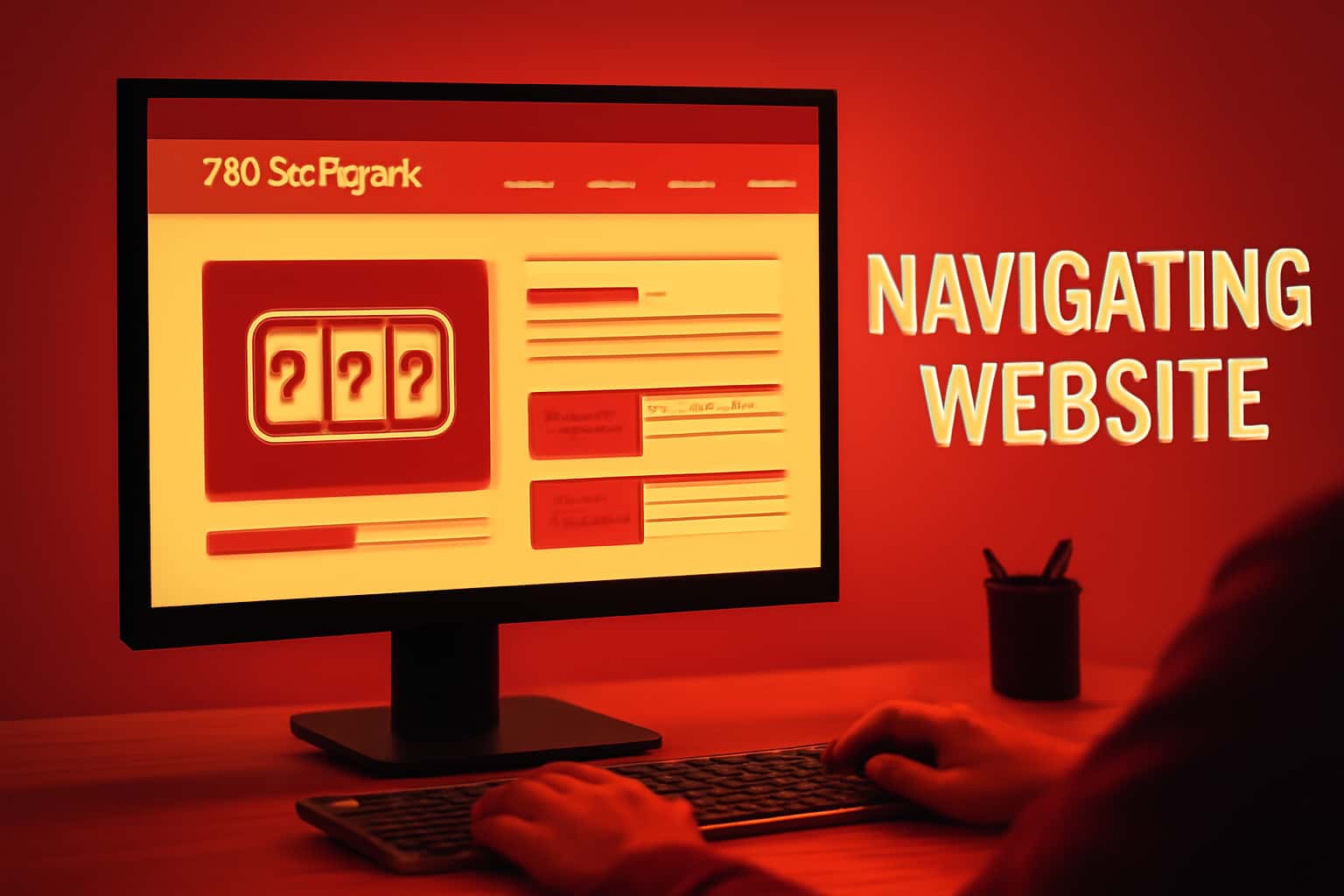 A professional scene demonstrating how to navigate the 789Jackpots website.